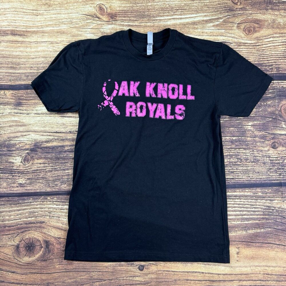 Breast Cancer Awareness Unisex Black T-Shirt With “No One Fights Alone” XSmall